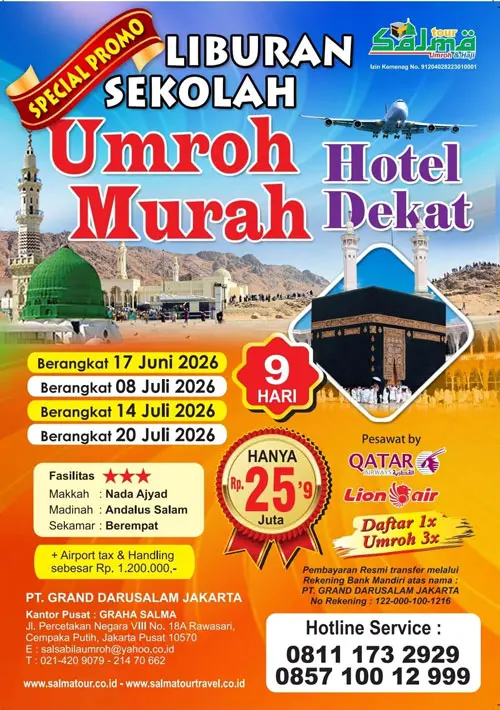 paket umroh liburan sekolah juni juli 2026
